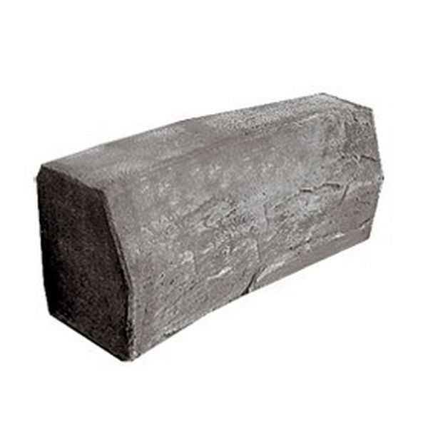 Бордюр из искусственного камня Kamrock 76015 высокий вогнутый серый