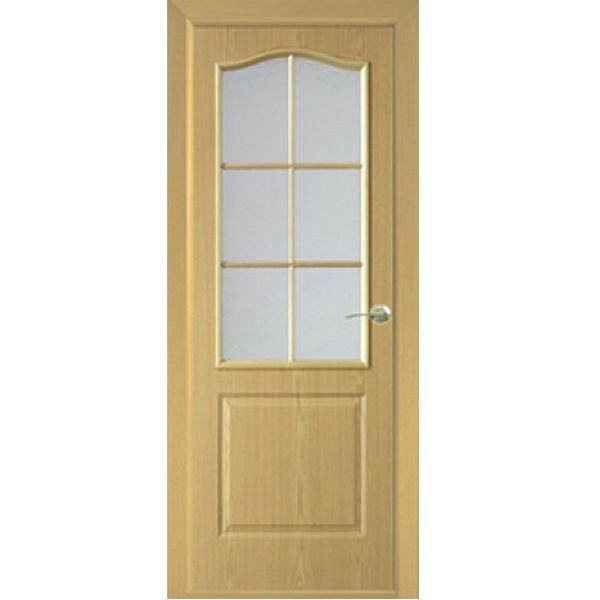 Дверное полотно Мариам Классика ламинированное Светлый дуб остекленное