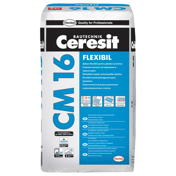 Клей для плитки эластичный Ceresit CM 16