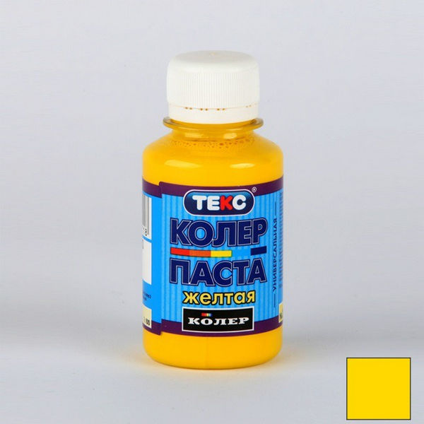 Колер-паста Текс №3 желтая 0,1 л