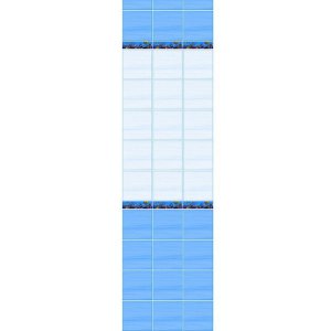 Панели ПВХ Novita фриз 3D Афалины синий добор 2700 х250 х9 мм