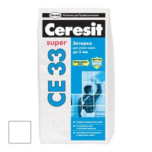 Затирка цементная Ceresit CE 33 Super белая 25 кг