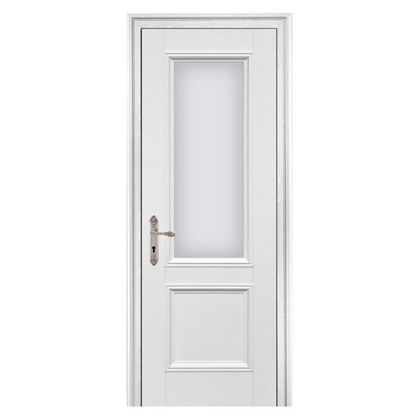 Дверное полотно Европан Классик 2 белое стекло