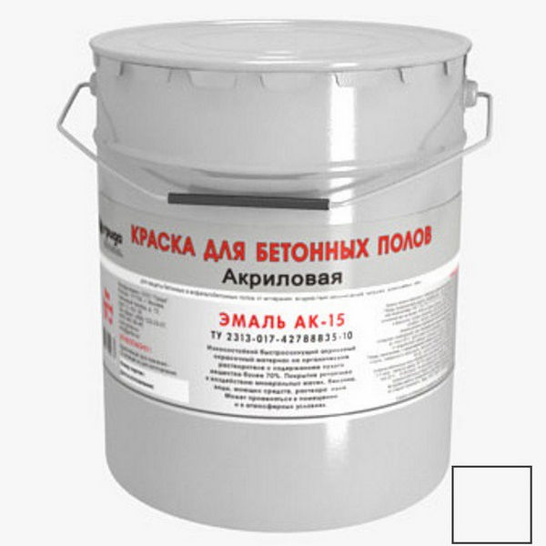 Краска акриловая Грида Эмаль Ак-15 по бетону 15 кг