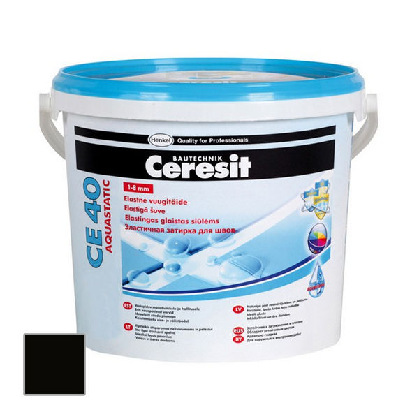 Затирка цементная Ceresit CE 40 Aquastatic Графит 2 кг